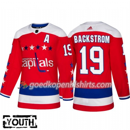 Washington Capitals Nicklas Backstrom 19 Adidas 2018-2019 Alternate Authentic Shirt - Kinderen